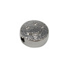 Silver Plated Textured 12mm Smiley Face Bead - Sold Individually