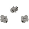 Silver Plated 12x14mm Hamsa Eye Bead - Sold Individually