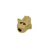 Gold Plated 12x14mm Hamsa Eye Bead - Sold Individually