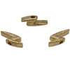 Gold Plated 9x21mm Textured Lightning Bolt Bead - Sold Individually