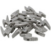 Silver Plated 9x21mm Textured Lightning Bolt Bead - Sold Individually