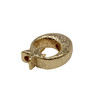 Gold Plated 13x19mm Textured Moon and Star Bead - Sold Individually