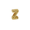 Gold Plated 13mm Textured Alphabet Bead - Z