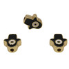 Gold Plated 15x13mm Hamsa Eye Bead with Black Enamel - Sold Individually