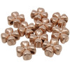 Rose Gold Plated 13mm Textured 4 Petal Flower Bead - Sold Individually