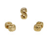 Gold Plated 13mm Textured Alphabet Bead - S