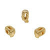 Gold Plated 13mm Textured Alphabet Bead - Q