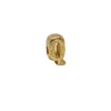 Gold Plated 13mm Textured Alphabet Bead - Q