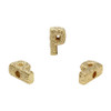 Gold Plated 13mm Textured Alphabet Bead - P