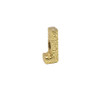 Gold Plated 13mm Textured Alphabet Bead - J