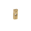 Gold Plated 13mm Textured Alphabet Bead - I