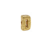 Gold Plated 13mm Textured Alphabet Bead - D