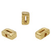 Gold Plated 13mm Textured Alphabet Bead - D