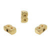 Gold Plated 13mm Textured Alphabet Bead - B