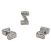 Silver Plated 13mm Textured Alphabet Bead - Z