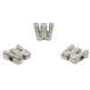 Silver Plated 13mm Textured Alphabet Bead - W