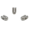Silver Plated 13mm Textured Alphabet Bead - U