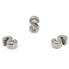 Silver Plated 13mm Textured Alphabet Bead - S