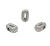 Silver Plated 13mm Textured Alphabet Bead - O