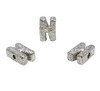 Silver Plated 13mm Textured Alphabet Bead - N
