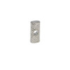 Silver Plated 13mm Textured Alphabet Bead - I