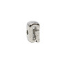 Silver Plated 13mm Textured Alphabet Bead - G
