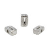 Silver Plated 13mm Textured Alphabet Bead - D