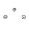 Silver Plated Satin 5x7mm Nugget Bead