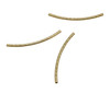 24K Gold Plated Brass 1.5x29mm Curved Tube