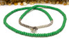 Green 8mm Glass Pony Beads