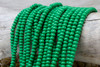 Green 8mm Glass Pony Beads
