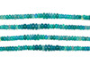 Ethiopian Opal Polished Teal 3-5mm Rondelle - Graduated