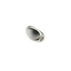 Silver Plated Satin 8x5mm Twisted Rice Bead