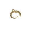 Gold Plated 10x9mm Hoop Earring With Ring - 1 Pair