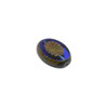 Czech Glass 12x14mm Kiwi Bead - Transparent Sapphire with Picasso Finish