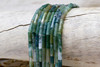 Moss Agate Polished 4x13mm Tube