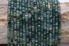 Moss Agate Polished 2x4mm Faceted Rondelle
