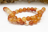 Orange Cracked Agate Polished 10mm Round