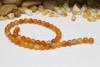 Orange Cracked Agate Polished 8mm Round