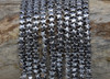 Rhodium Plated Hematite Polished 6mm Star