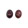Czech Glass 14x10mm Scarab - Transparent Crystal with Picasso
