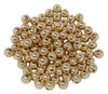 18K Gold Plated 6mm Round Anti Tarnish Coating - 100 Beads