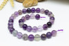 Natural Purple Fluorite Polished 8mm Round