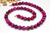 Tiger Eye A Grade Dyed Pink Polished 8mm Round