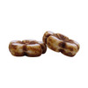 Czech Glass 21mm Hibiscus Flower Bead - White with a Picasso Finish