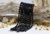 Black Onyx Polished 8-10mm Faceted Energy Tube