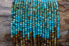 Natural Turquoise Polished Banded 2mm Faceted Rondelle