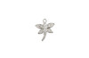 Silver Micro Pave Dragonfly Charm