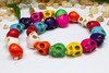 Magnesite Polished 15x18mm Multi Color Skull