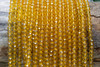 Glass Crystal Polished 3.5x4mm Faceted Rondelle - Golden Champagne